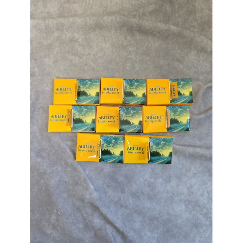 Lot Of 8 Abilify (Aripiprazole) Promotional Post-it® Flags Dispenser Vintage